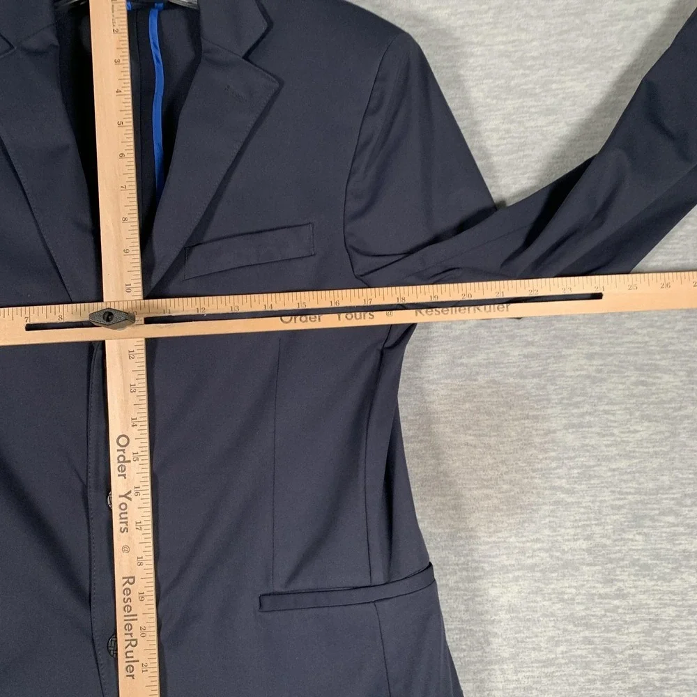 Twillory Blazer Mens 38S Blue Stretch 2 Button Suit Jacket Machine Washable